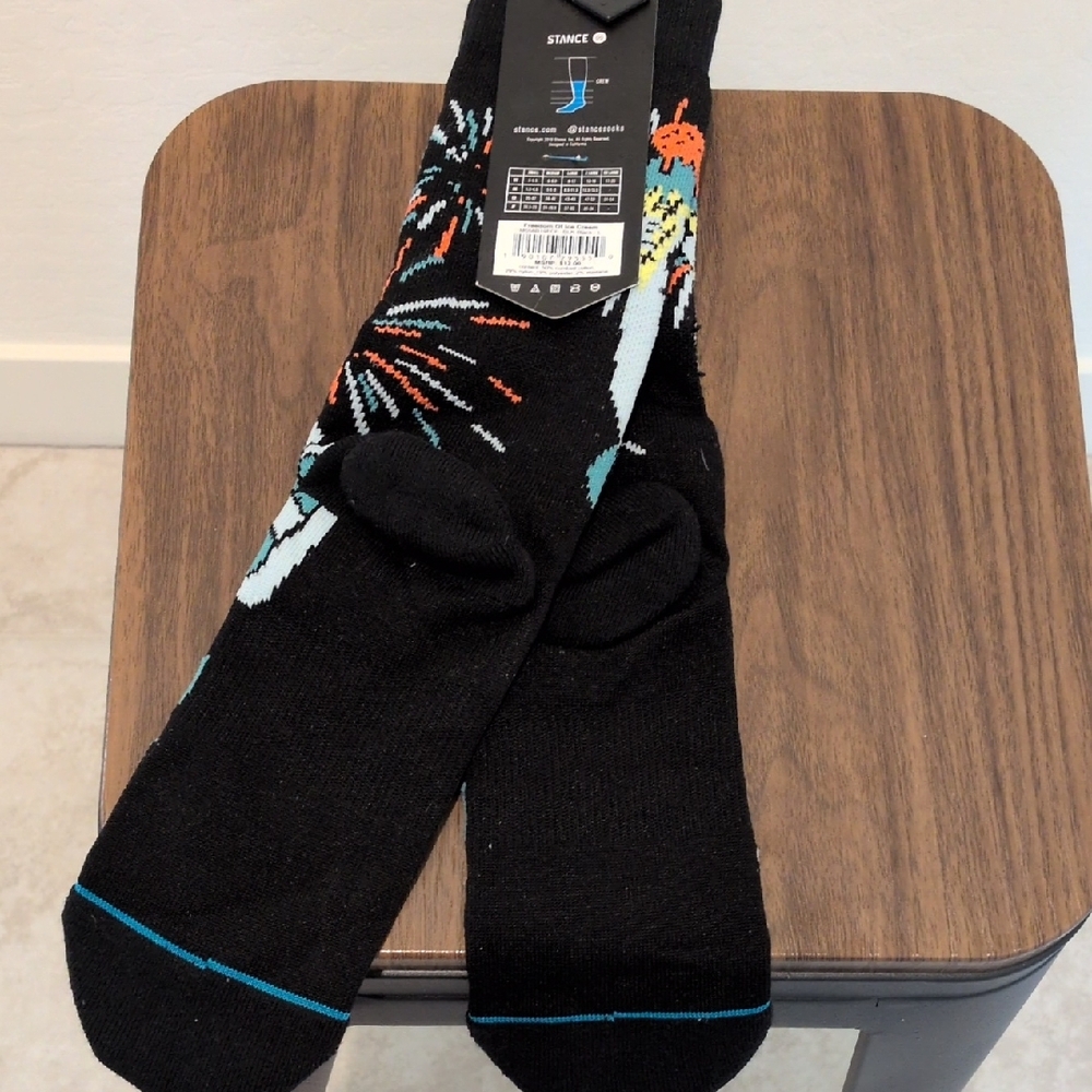 Stance Black Socks with Colorful Statue Design - Picture 5 of 5